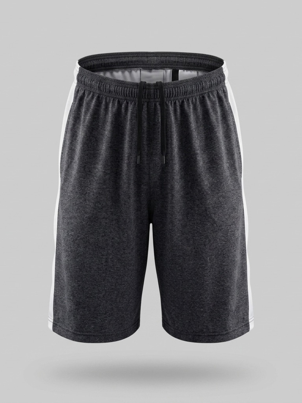 Real Essentials Men’s XL Athletic Basketball Shorts Gray White Pockets